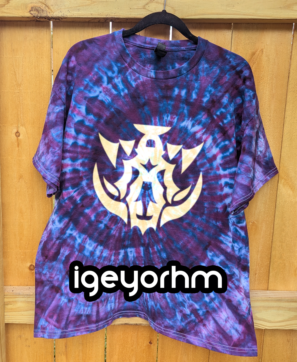 Ascian Glyph Shirt - Spiral Tie-dyed