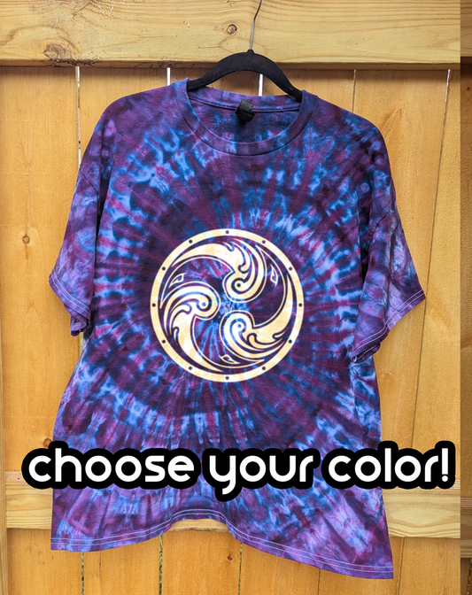 Kugane Shirt - Spiral Tie-dyed