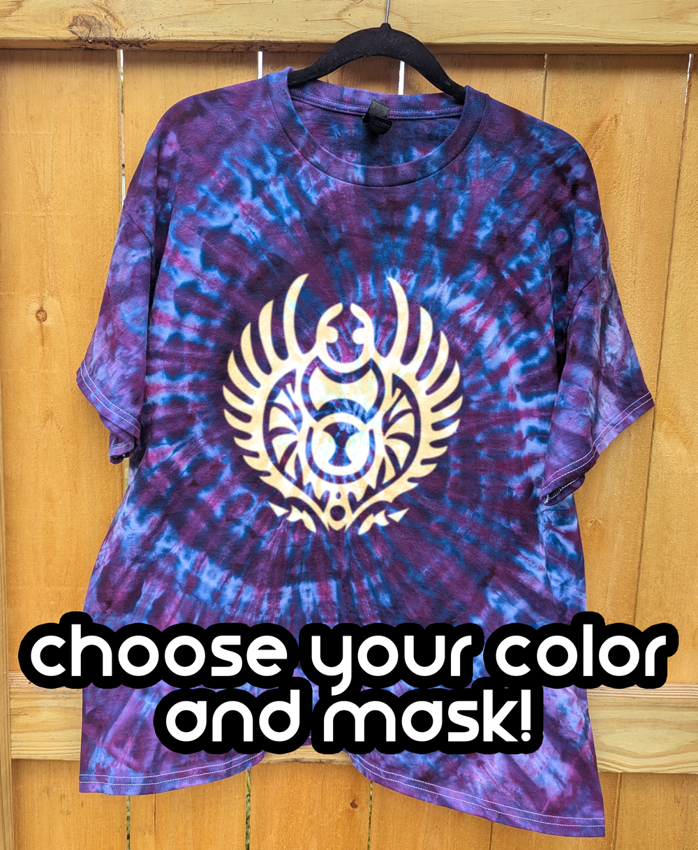 Ascian Glyph Shirt - Spiral Tie-dyed