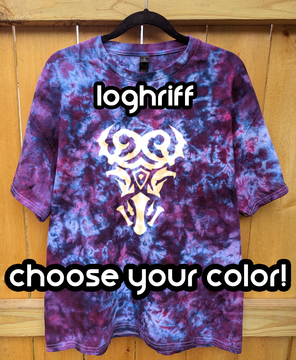 Ascian Glyph Shirt - Scrunch Tie-dyed