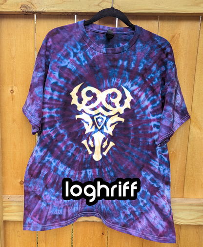 Ascian Glyph Shirt - Spiral Tie-dyed