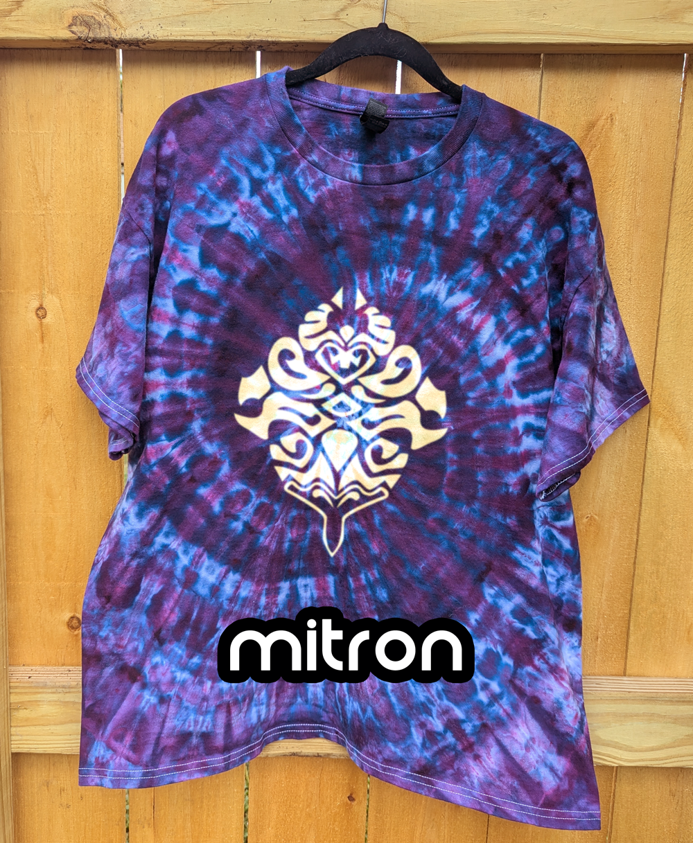 Ascian Glyph Shirt - Spiral Tie-dyed